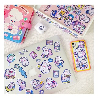 STICKER PACK- Hình dán thỏ trắng đáng yêu