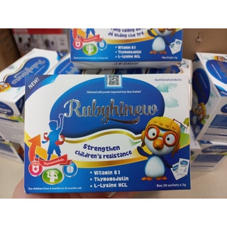 Rubyhinew sữa bột gầy new zealand tăng sức đề kháng, ăn ngon ruby hinew hộp 20 gói