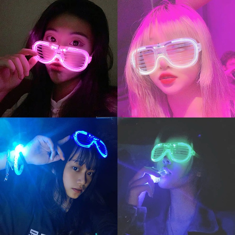 Kính Mát Có Đèn LED Nhiều Màu Sắc Rẻ Thời Trang Cho Lễ Hội / Disco