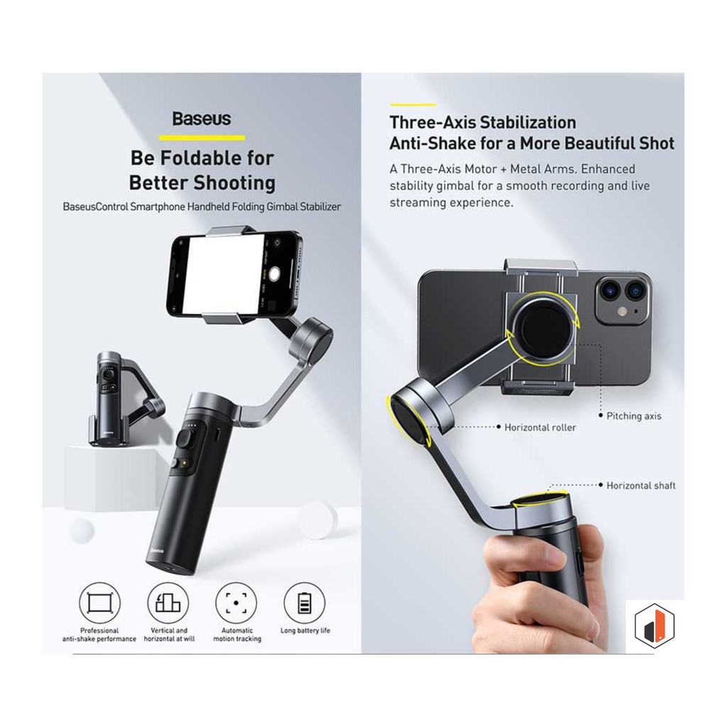 Gimbal Chống Rung Cho Điện Thoại- Baseus Control Smartphone - Thiết Kế Sang Chảnh Gọn Nhẹ | BigBuy360 - bigbuy360.vn