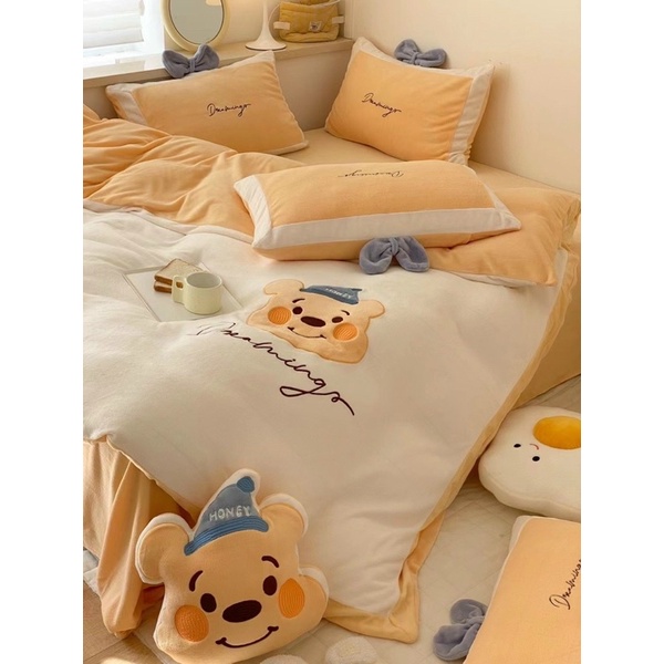 Set ga nỉ nhung Disney IGUN BEDDING chất nỉ nhung mềm mịn
