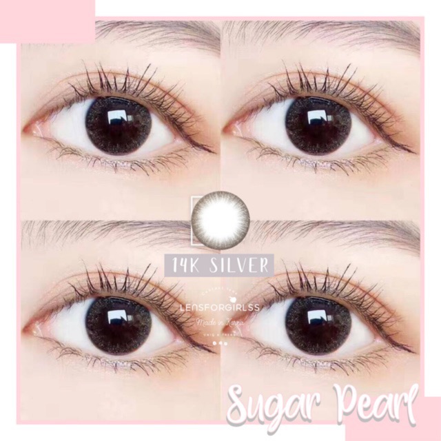 <Có sẵn 0.00 diop> Kính ápp tròng SUGAR PEARL 14K SILVER GRAY