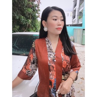 đồ lam đi chùa( đũi phối hoa )