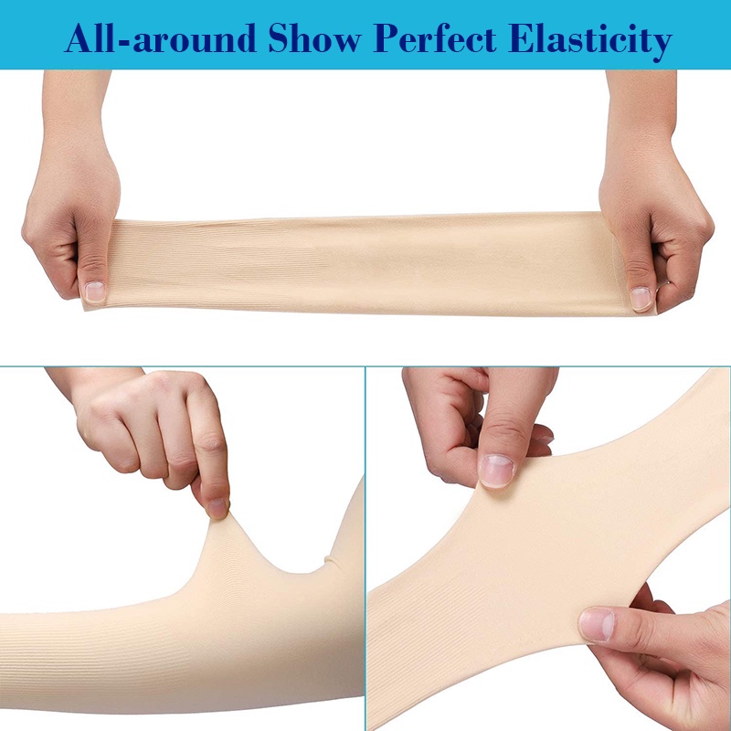 Găng Tay Dài Chống Nắng Và Tia UV Bằng Lụa Lạnh Bảo Vệ Tay Cho Nam Và Nữ Khi Đạp Xe Ngoài Trời