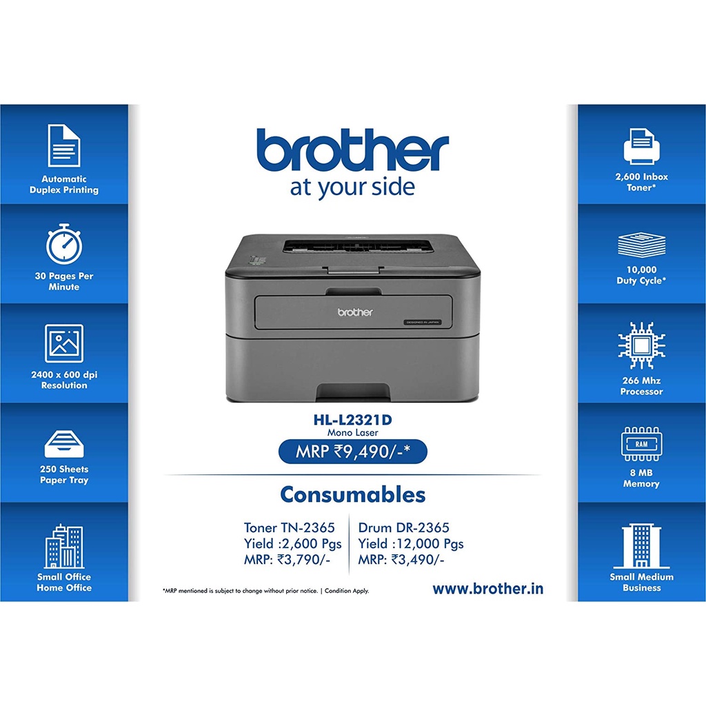 Brother HL-L2321D Máy in Laser - HÀNG MỚI CHÍNH HÃNG