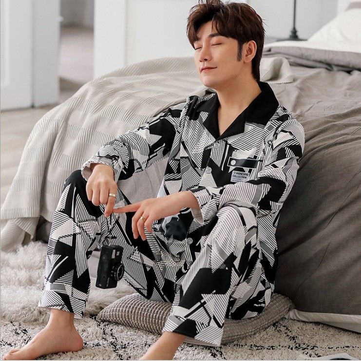 Đồ bộ Pijama đồ ngủ nam cao cấp, vải COTTON 100 dày dặn & thoáng khí phù hợp cho cả 4 mùa