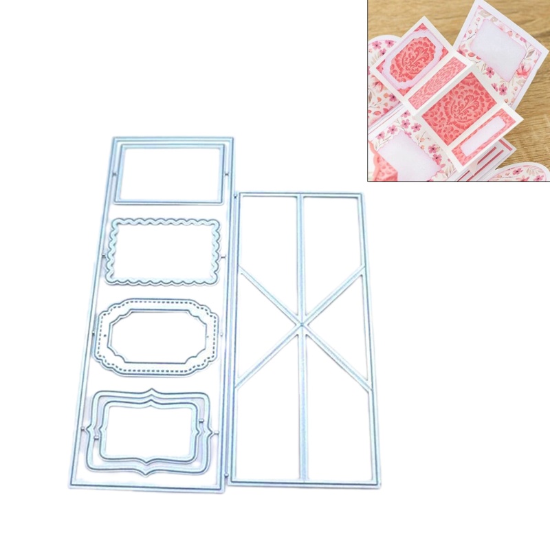 Khuôn cắt thẻ dập nổi hình phong thư bằng kim loại dùng trang trí sổ tay DIY