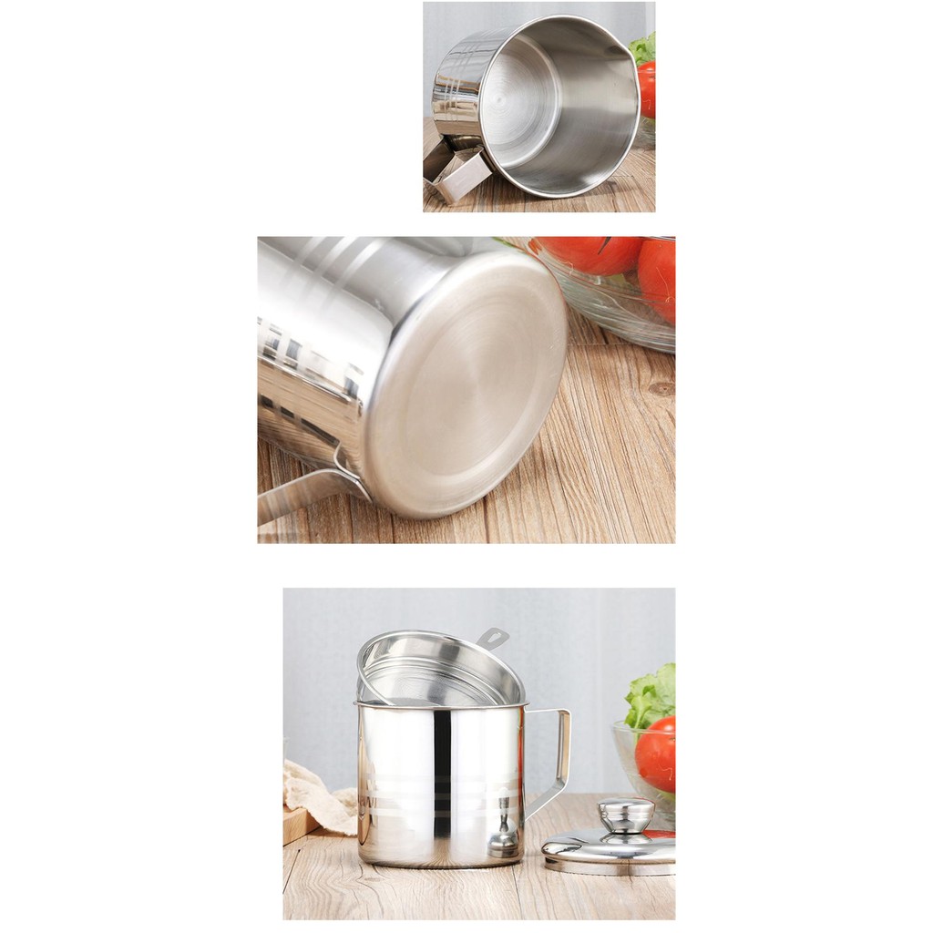 Dụng Cụ Lọc Dầu Mỡ Chất Liệu Inox - Lọc Sạch Cặn Bã Thực Phẩm Tiện Dụng