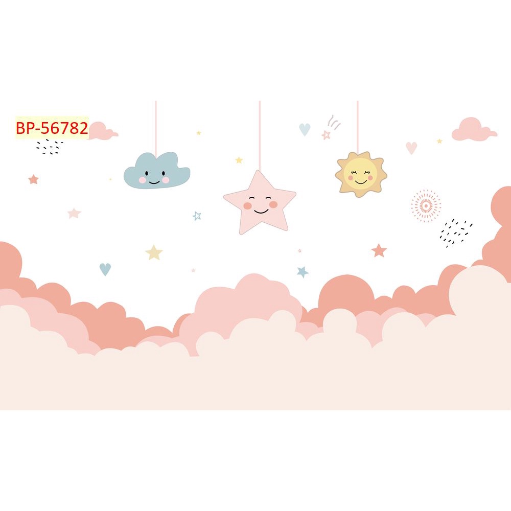 Tranh Dán Tường Phòng Trẻ Em Hoạt Hình Dễ thương, màu sắc tươi tắn dán phòng ngủ, phòng vui chơi không lo phai màu