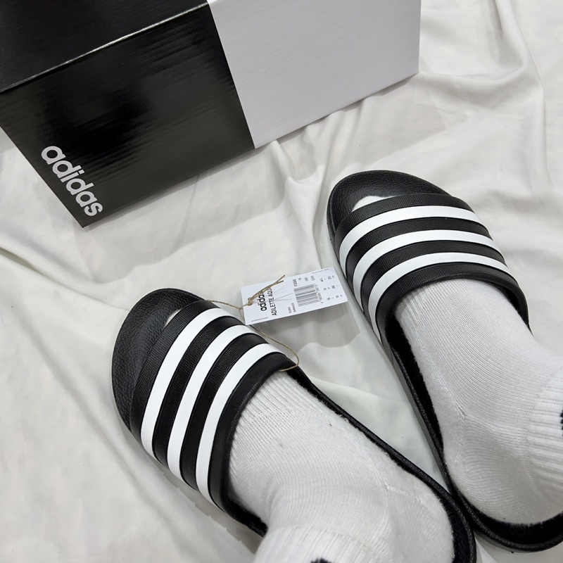 DÉP ADIDAS ADILETTE AQUA SLIDES CHÍNH HÃNG - CHỐNG THẤM NƯỚC - HÀNG CÓ SẴN