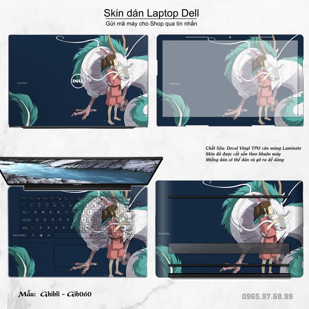 Skin dán Laptop Dell in hình Ghibli _nhiều mẫu 9 (inbox mã máy cho Shop)
