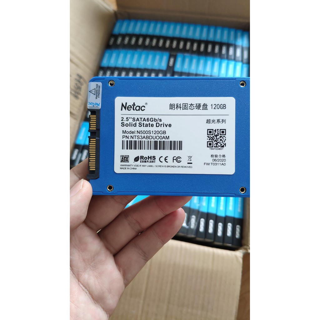 Ổ cứng SSD Netac, Samsung 120GB, 128GB, 240GB, 250GB, 256GB, 480GB chuẩn SATA3 6Gbps-  Bảo hành 3 năm. KM cáp SATA.