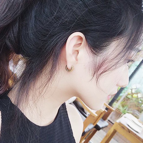 Khuyên Tai Thép Titan A330 Phong Cách Hàn Quốc Cho Nam Và Nữ