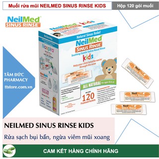 [CHÍNH HÃNG] Muối rửa mũi dành cho Trẻ em NEILMED SINUS RINSE KIDS hộp 120 gói [Nelmed, neomed, nelmet]