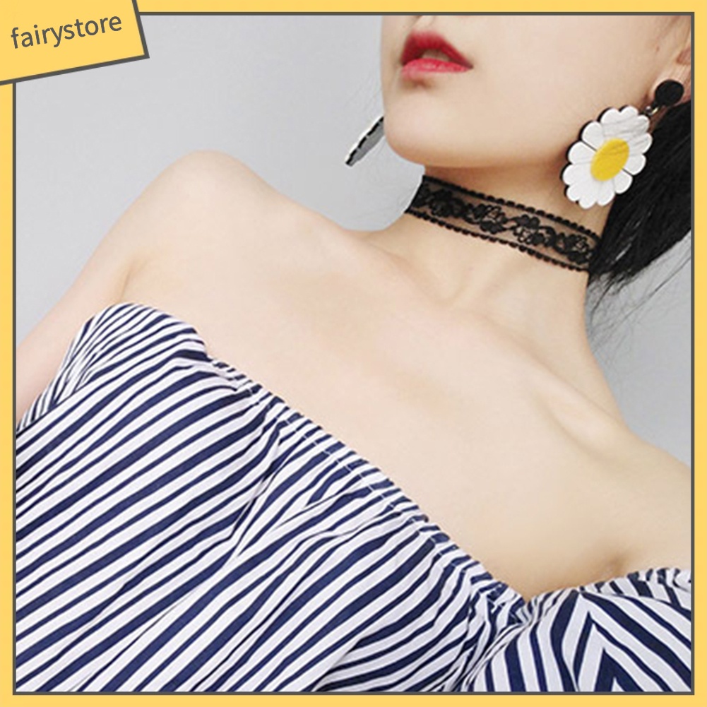 Đôi bông tai hoa cúc lớn thời trang nữ dễ thương