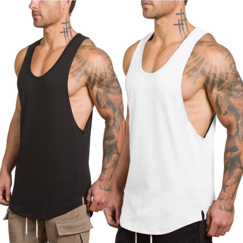 Áo tank top vải cotton cổ tròn cho nam | BigBuy360 - bigbuy360.vn