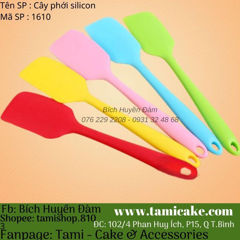 Cây vét bột silicon spatula 1510