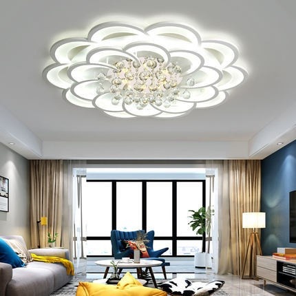 Đèn Led Ốp Trần Hoa Mai 20 Cánh Điều Khiển Từ Xa Phân Tầng 3 Chế Độ Ánh Sáng Trang Trí Phòng Khách,Ngủ,Spa