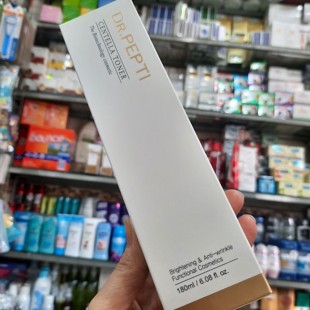 Nước hoa hồng căng mịn Sáng da Dr.Pepti+ Centella Toner 180ml Hàn Quốc