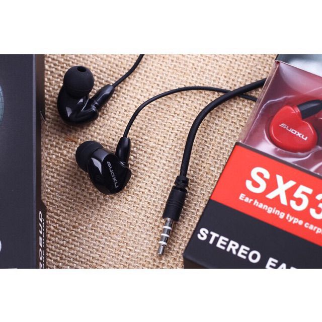 [Mã ELORDER5 giảm 10K đơn 20K] Tai nghe nhét tai thể thao Suoxu Stereo Sx538