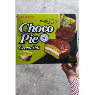 Bánh ChocoPie Lotte Trà Xanh Hộp 12 cái 336g