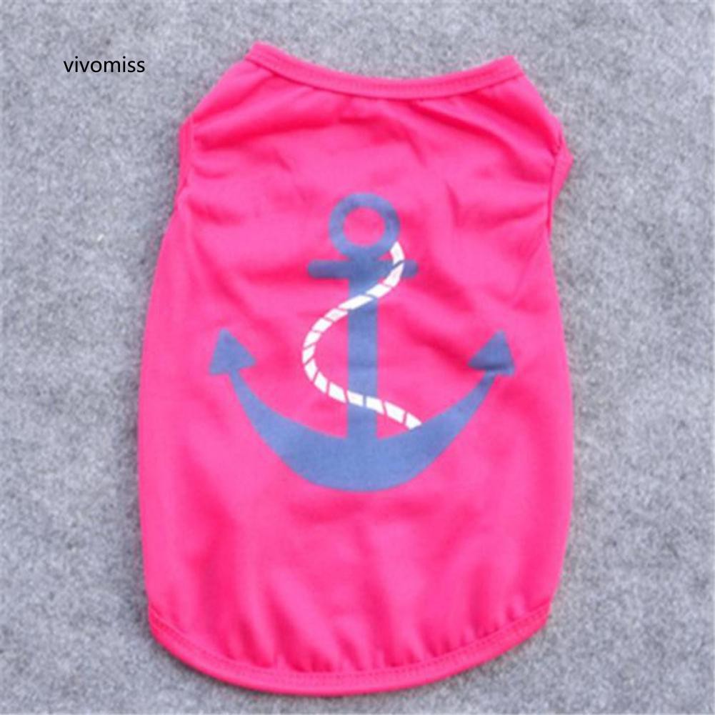 Áo thun in hình mỏ neo đáng yêu cho thú cưng