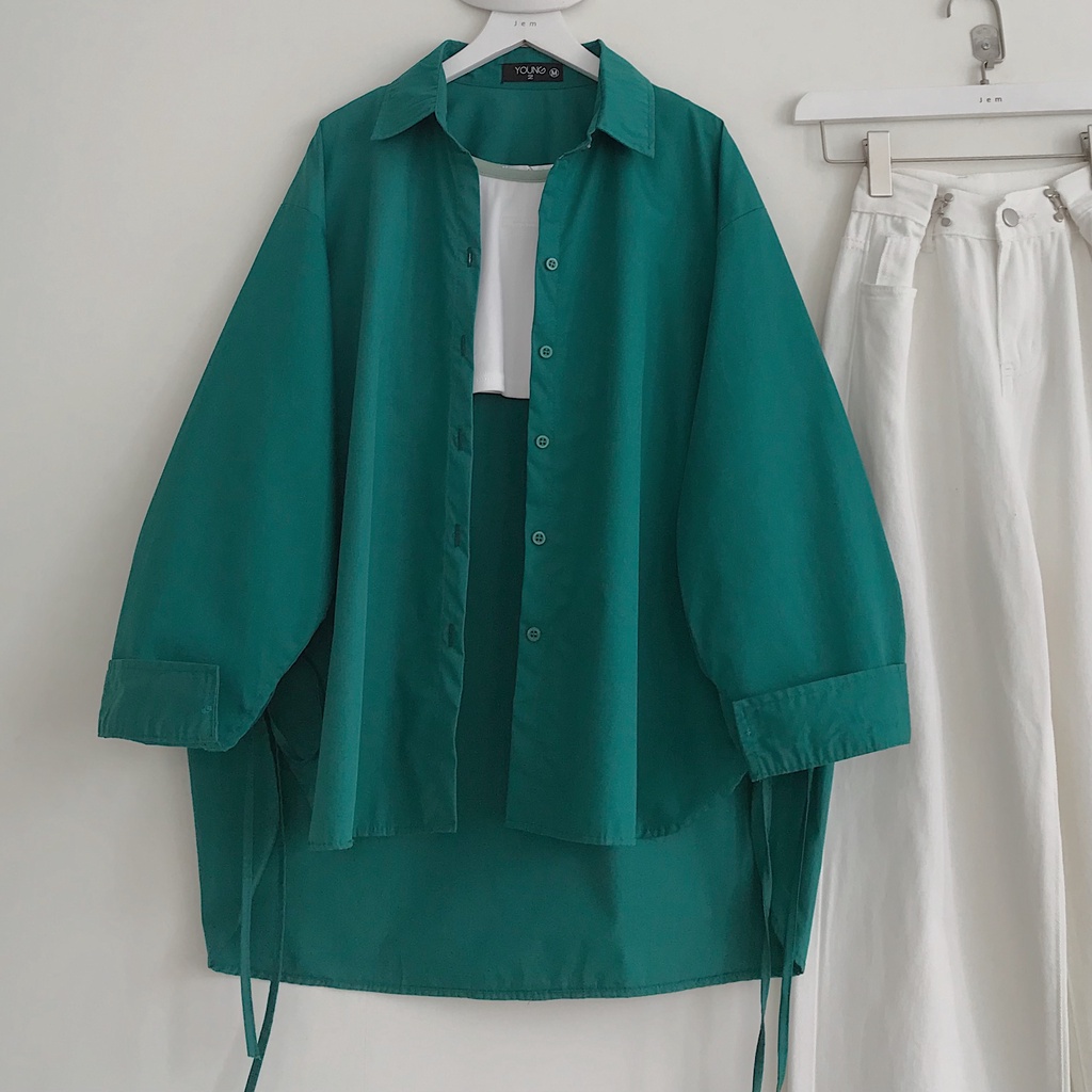 Áo Sơ Mi Nữ KRIXI  Form Rộng Tay Dài JEM CLOSET Lên Form Siêu Xinh 10325