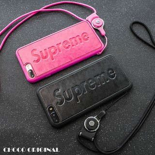 Ốp supreme da mềm 3 màu cho iphone