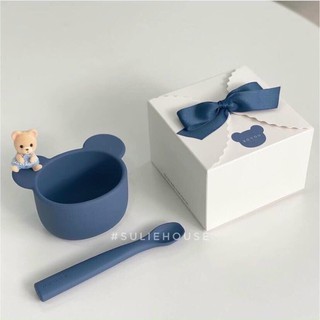 Set bát gấu kèm thìa silicon 🐻🐻🐻🐻