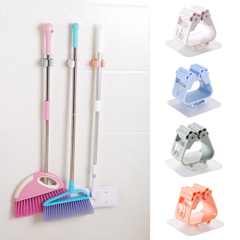 Móc Treo Cây Lau Nhà / Chổi / Cây Lau Nhà Gắn Tường Đa Năng Tiện Dụng Cho Nhà Bếp / Nhà Tắm Giá Đ