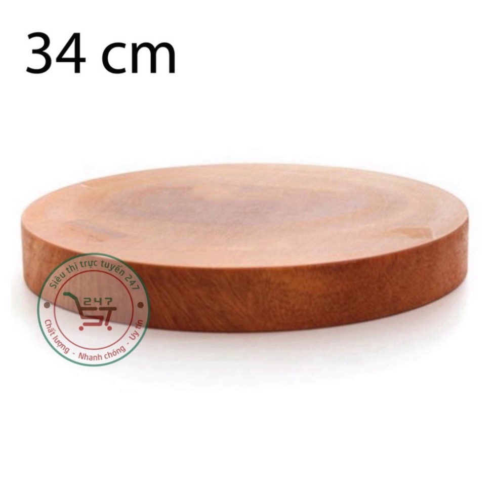 Thớt gỗ tròn có móc treo đường kính 34 cm món đồ dùng nhà bếp cần thiết cho mọi gia đình