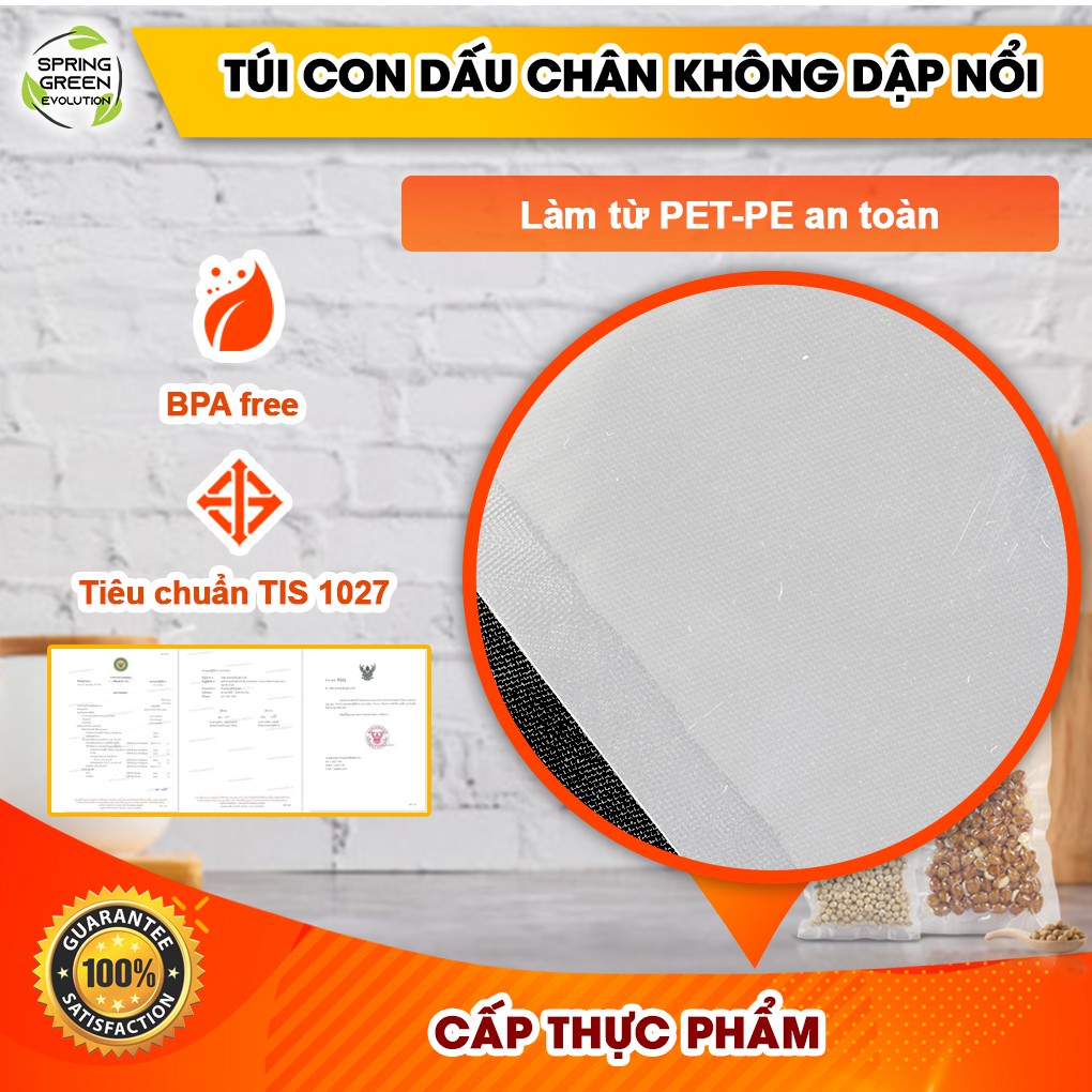 Túi Hút Chân Không 1 Mặt Nhám Cuộn B2D-Roll. Dùng Để Bảo Quản, Nâng Cao Giá Trị Sản Phẩm. Thương Hiệu SGE Thailand !!