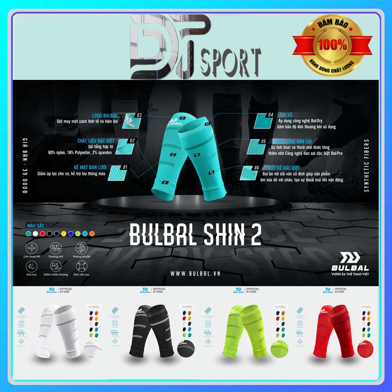 Tất ống vớ bóng đá cao cấp Bulbal, co giãn, có bề mặt lưới đan giảm áp lực cho cơ, vận động linh hoạt