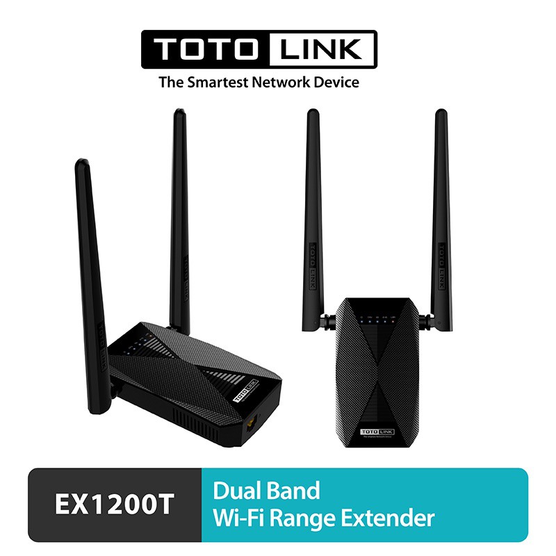 Bộ Mở Rộng Sóng wifi Totolink EX1200T chuẩn AC1200 Băng Tần Kép