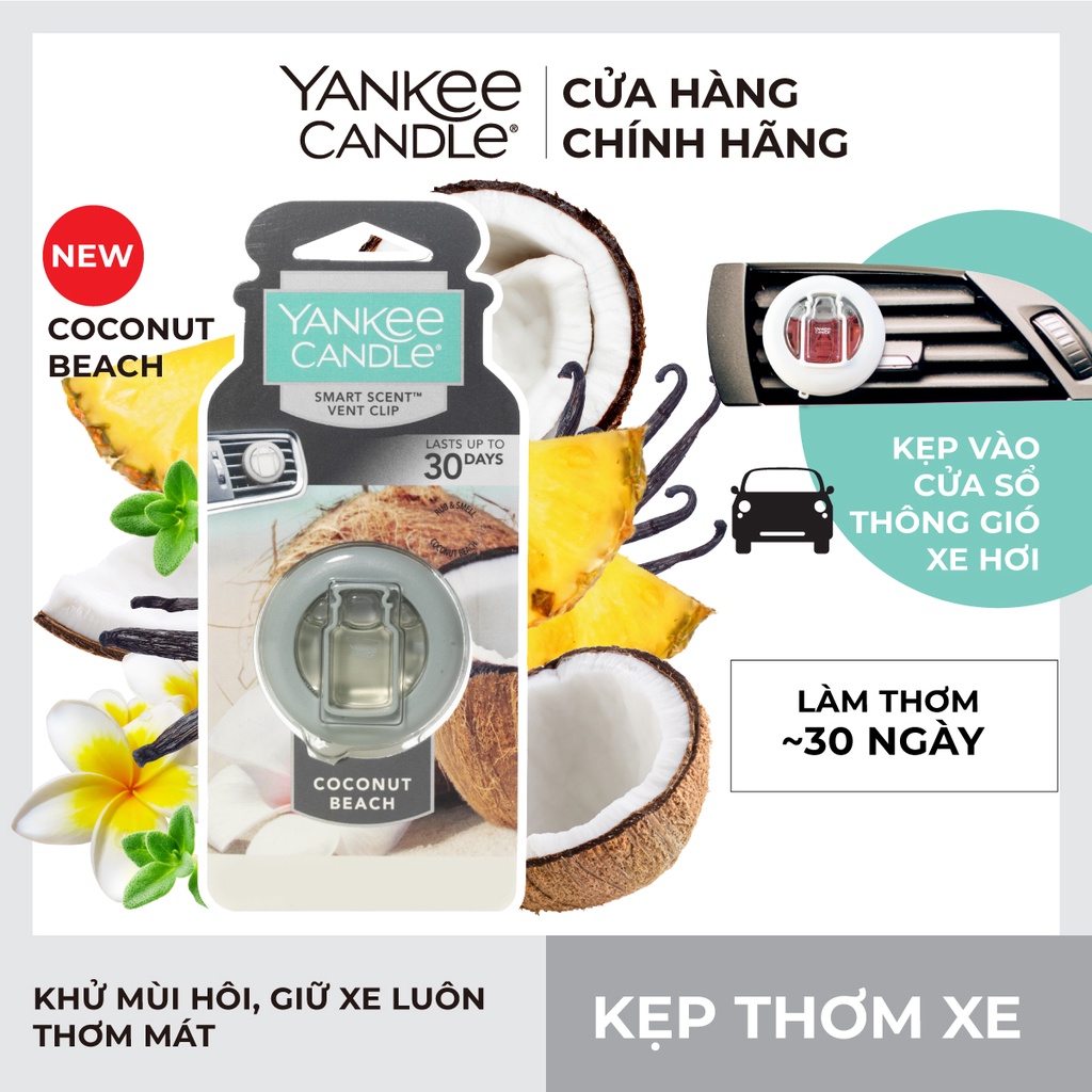 Kẹp thơm xe Yankee Candle - Coconut Beach