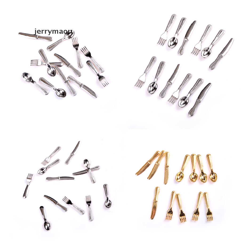 Set 12 Phụ Kiện Mô Hình Nĩa Mini Trang Trí Nhà Búp Bê