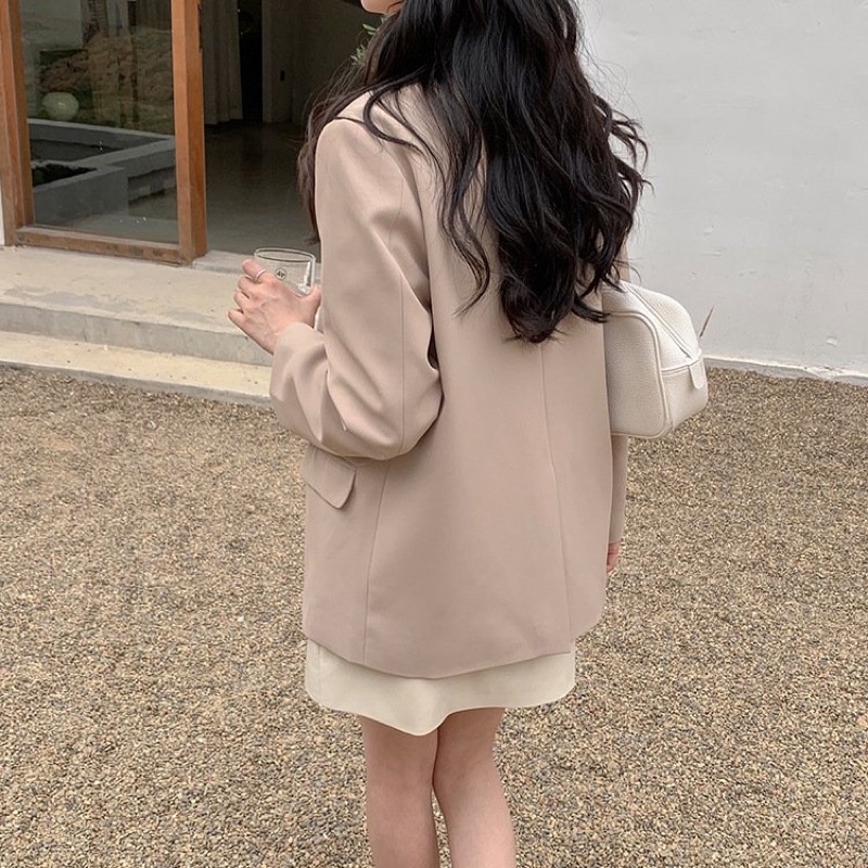 Aoa khoác Blazer phong cách Hàn Quốc_Áo blazer Nữ có túi 2 lớp from xiêu xinh,dễ mặc,chất dày dặn(kèm ảnh thật)