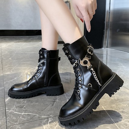 (Có sẵn) Giày Martin nữ phong cách mới , Boots ống cao