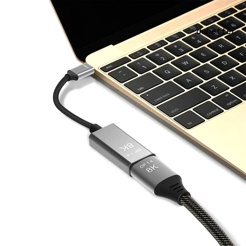 Cáp chuyển đổi USB Type C sang Displayport 8K 144Hz cho máy tính xách tay/ máy chiếu TV PC
