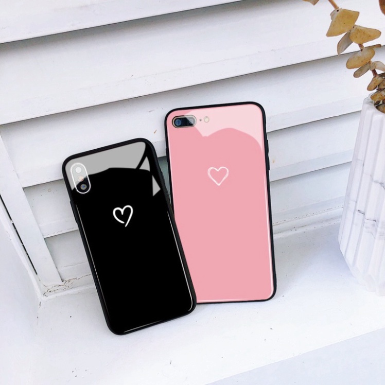 Ốp lưng iphone 6, 7, 8 Plus, X, XS, XR, XSMAX, 11, 11PRO, 11 PROMAX, 12, 13 PROMAX TRÁI TÍM ĐẸP BẰNG KÍNH PKVN