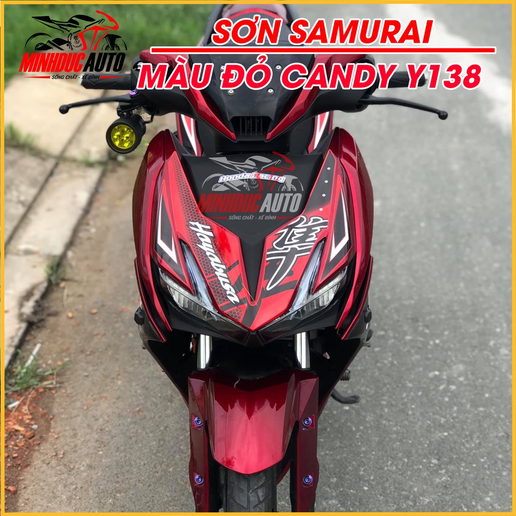 Sơn xịt Samurai màu Candy Đỏ - Y138   nhập khẩu từ Malaysia.