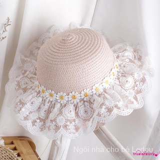 Túi Xách Nữ Đan Lát Đính Hoa Cúc Xinh Xắn