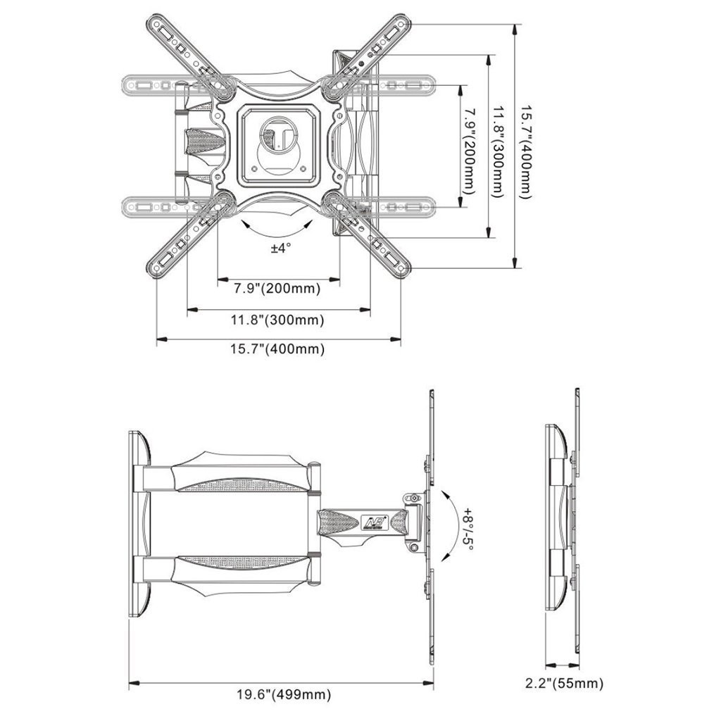 Giá treo tivi nhập khẩu NB P4