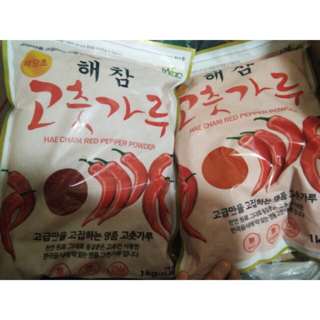Ớt bột Hàn Quốc Hea-cham bịch 1kg loại mịn, cánh
