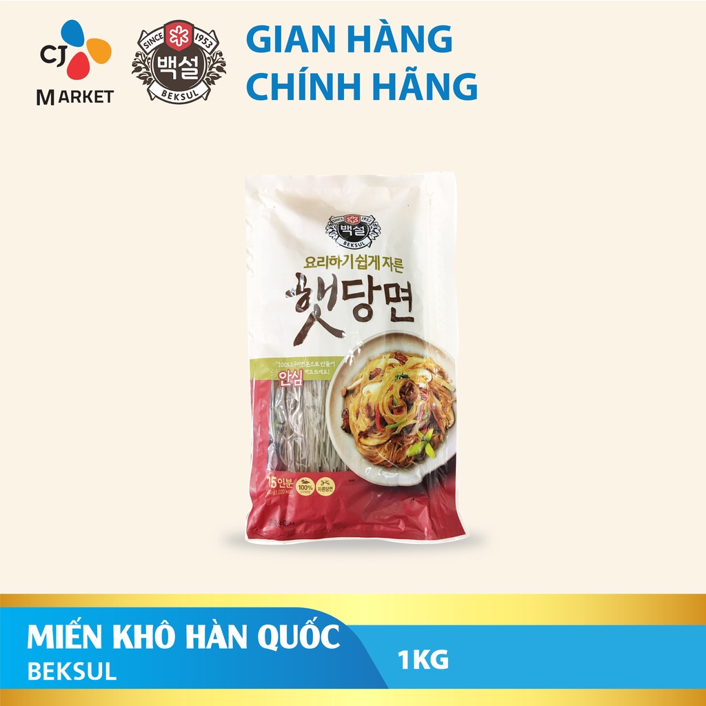 Miến khô khoai lang Hàn Quốc CJ Beksul 1kg - Nhập khẩu từ Hàn Quốc