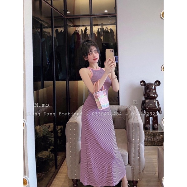 VÁY BODY KẺ SÁT NÁCH DÁNG DÀI CHẤT ĐẸP MS18992