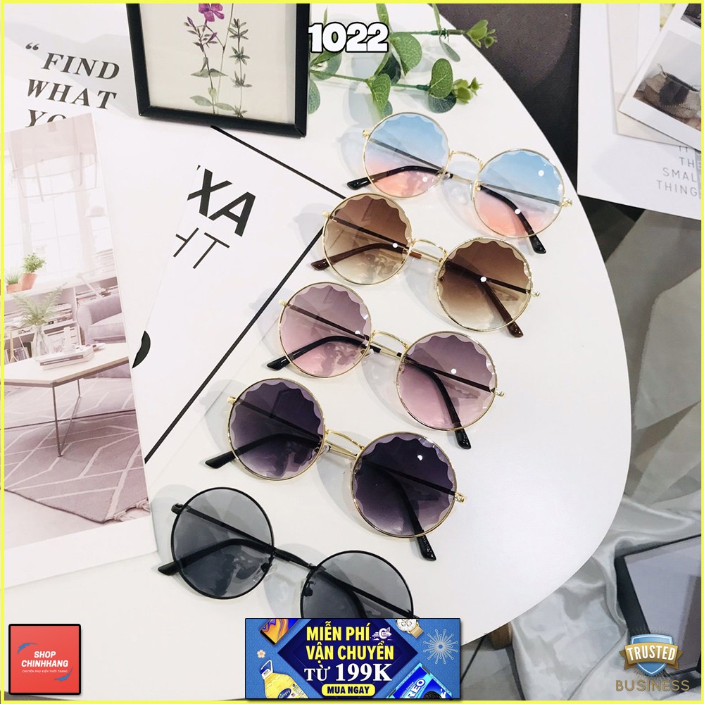 KÍNH MÁT NỮ GỌNG RĂNG CƯA ĐỘC LẠ FORM TRÒN THỜI TRANG SH1022