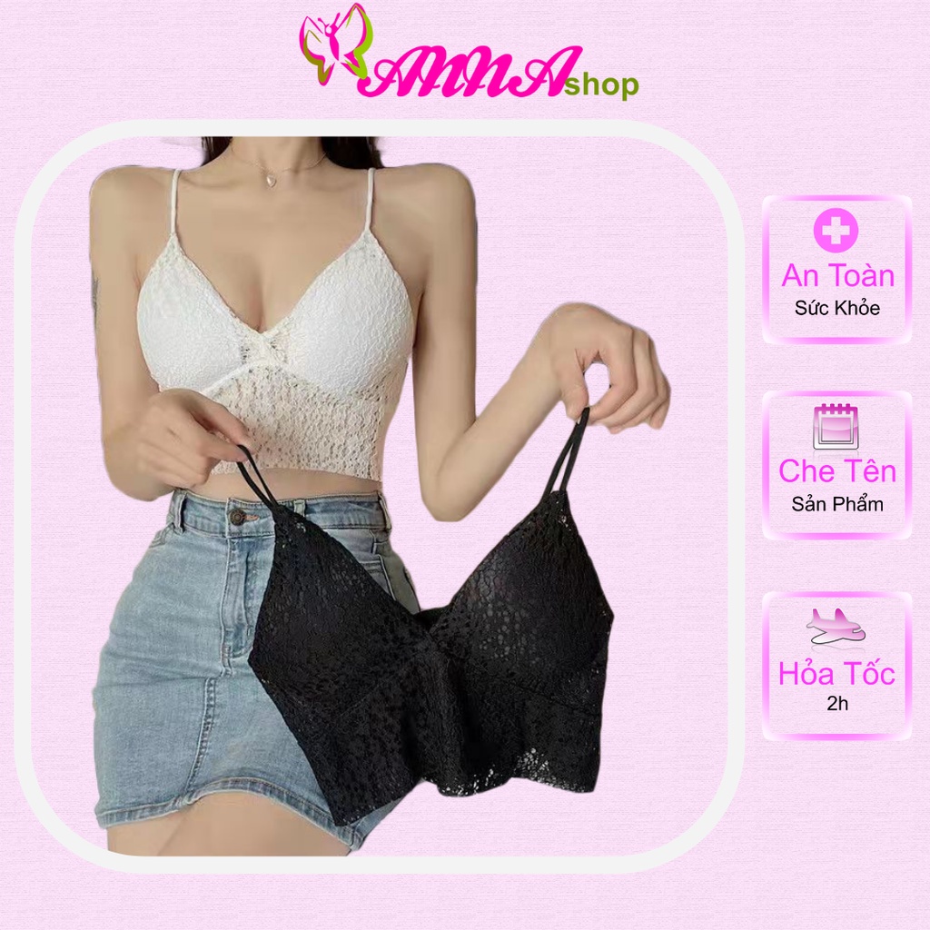 Áo bra nữ ren hai dây cao cấp, thiết kế đơn giản, trẻ trung, dễ phối đồ, phù hợp dưới 60kg (MS 04064) Anna Shop