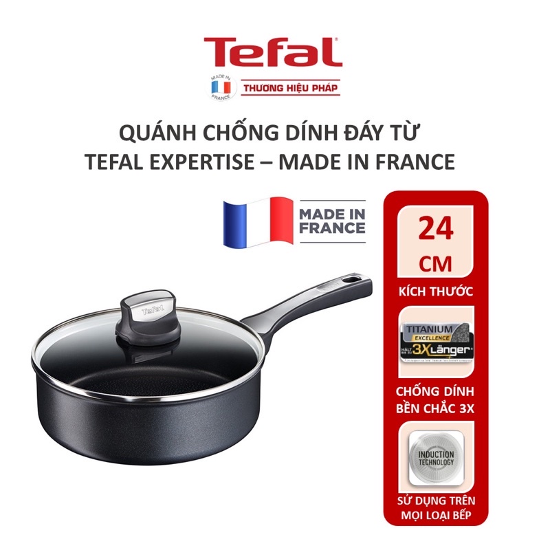 Quánh/ Nồi cán dài Tefal Expertise 24cm