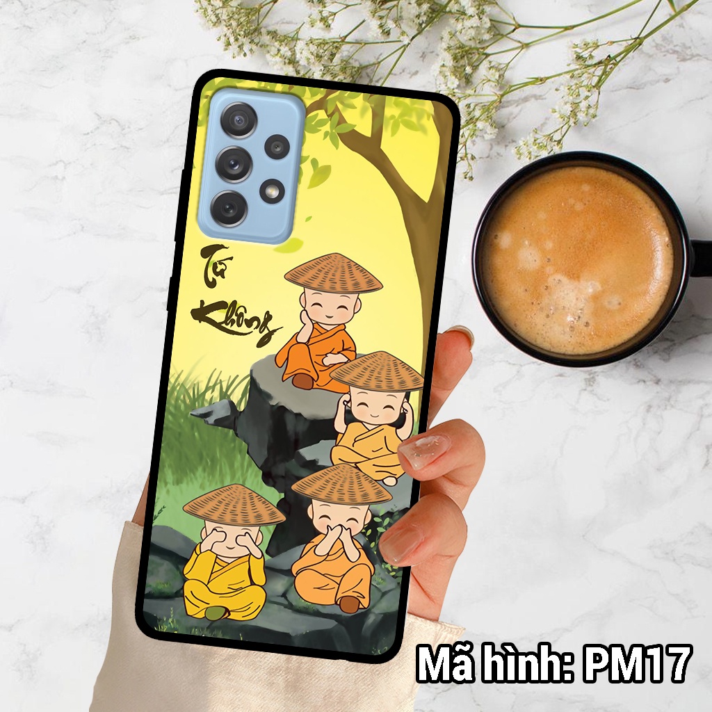 Ốp điện thoại Samsung A32/A52/A72 chất liệu KÍNH tráng gương in hình hoa sen phong thủy ,ốp lưng bền đẹp
